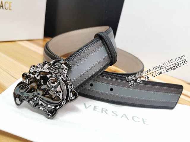 VERSVE男士皮帶 範思哲高端皮帶 Versace美杜莎頭像搭扣  jjp1041